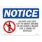 Signmission OSHA Notice Sign, 10" H, Rigid Plastic, Do Not Use This Lift To Move Sign With Symbol, Landscape OS-NS-P-1014-L-11405 - alternate 1